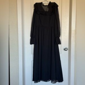Long Sleeved Black Dress Sz S